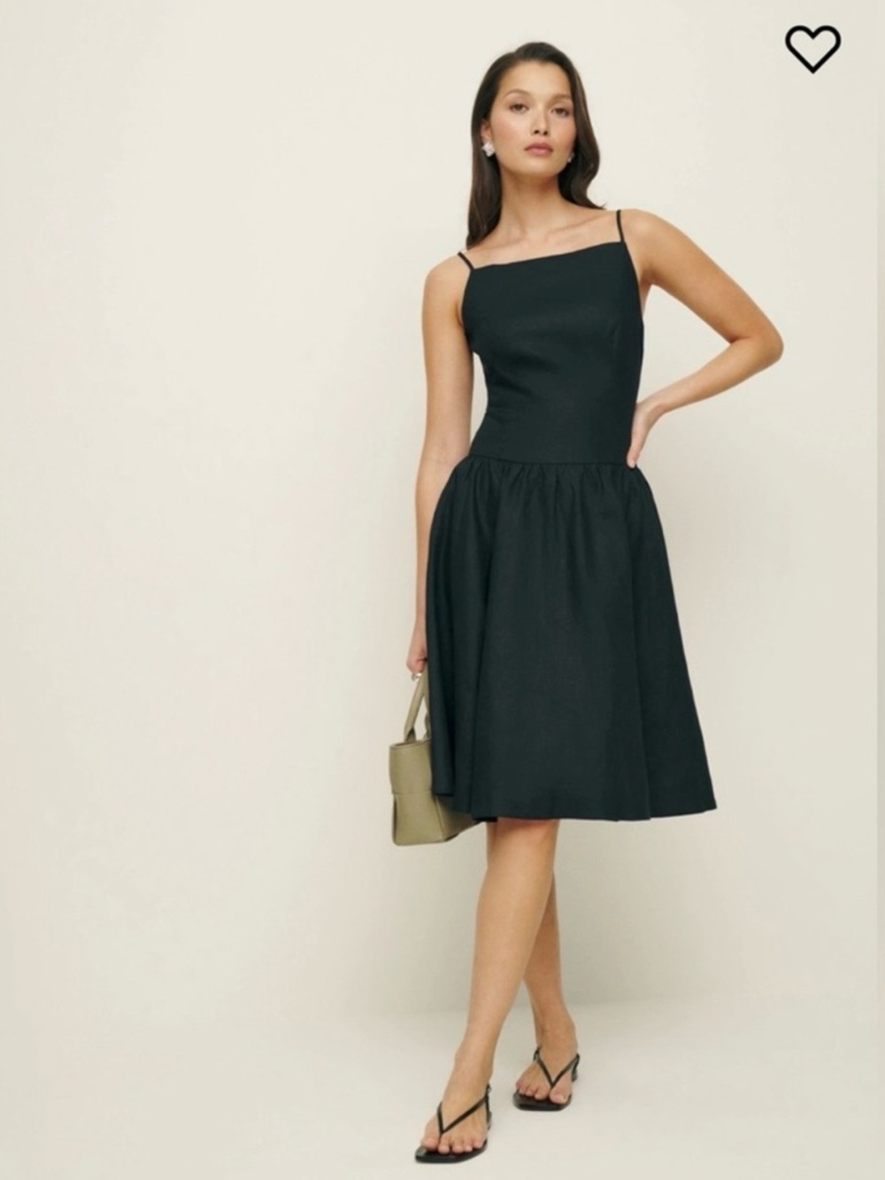 Nwt Reformation Clarabelle Linen Midi Dress